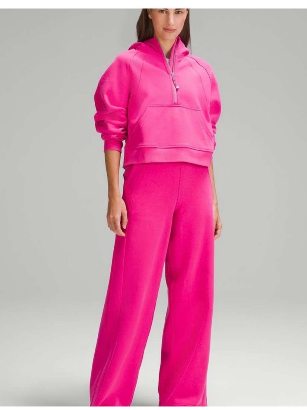 lululemon athletica Bright Pink Half-Zip Scuba Size XS - Picture 2 of 8